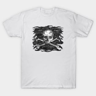 Old Crossbones Skull Pirate Flag T-Shirt